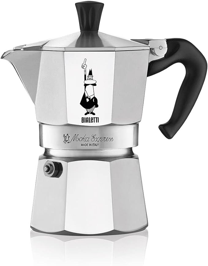 Photo of a Bialetti coffee maker. One of the amazing Italian Products