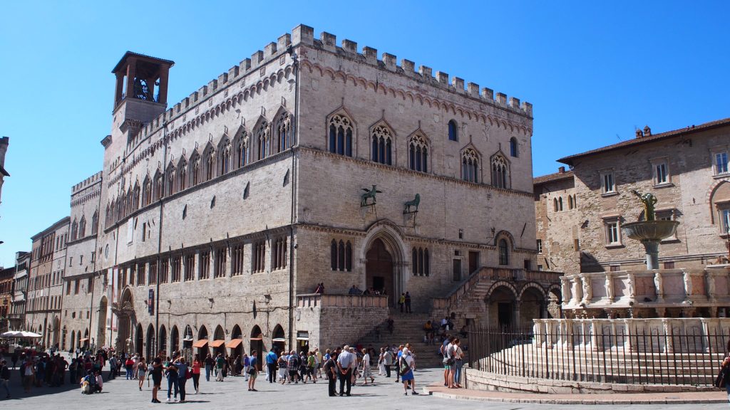 Photo of the Main piazza in Perugia Umbria